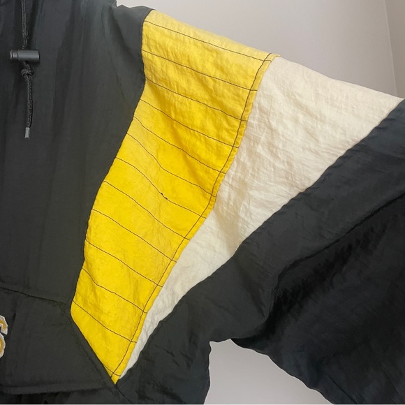 Vintage 1990s Starter Jacket Providence Bruins Pullover Large Black Yellow AHL - Picture 8 of 13